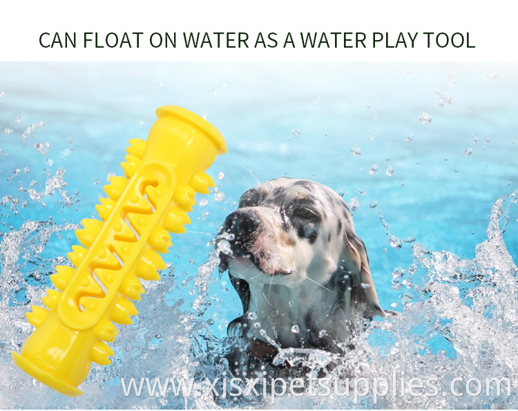 Factory Wholesale Rubber Dog Molar Rod Floating Pet Teeth Cleaning Toy Interactive Dog Toothbrush Chew Toy